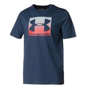 T-SHIRT Tee-shirt homme Under Armour Boxed Sportstyle SS en coton bleu