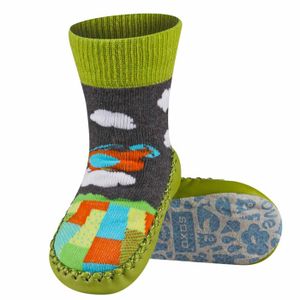 CHAUSSON - PANTOUFLE Chaussons chaussettes avec semelle en cuir