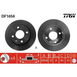 2x disque de frein frein neuves Brembo 08.4177.10
