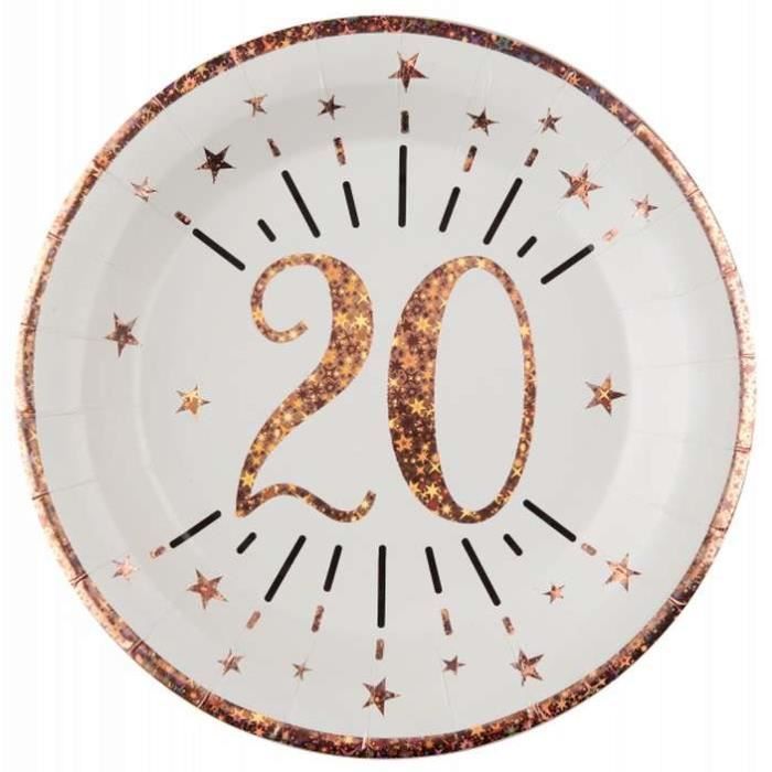 Gobelet en carton anniversaire 20 ans - Deco Anniversaire 20 ans