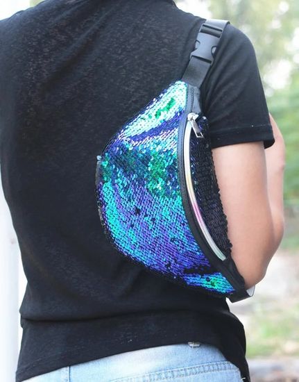 Sac Banane Paillettes Licorne Enfant - Fanny Pack Kids 28x14.5cm - Pour Filles, Voyage, Shopping