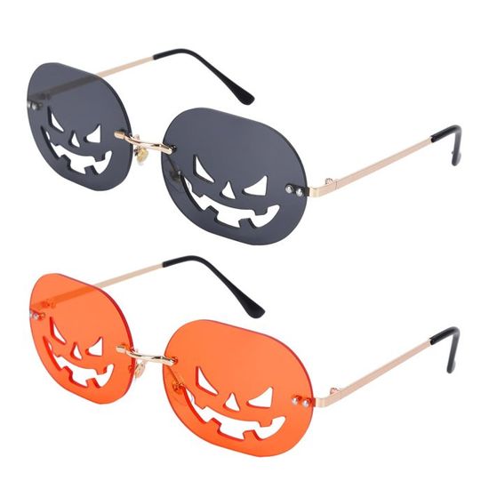 Lot De 6 Paires De Lunettes De Soleil Fantaisie Halloween - Formes Différentes Et Motifs Funky - 13