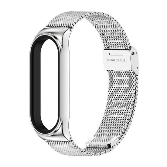 Bracelet Milanais Acier Inoxydable Pour Xiaomi Mi Band 9/8 – Rose, Ajustable, Fermoir Rapide