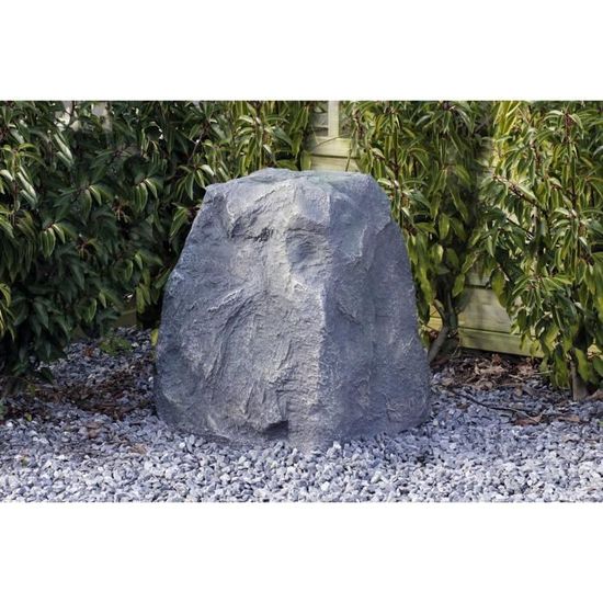 Décoration de jardin - ARNUSA - Faux Rocher 60x50 cm - Gris granit - Polyrésine