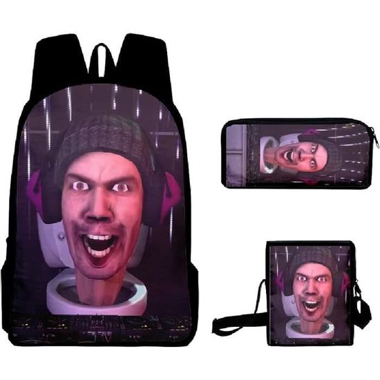 DEXNEL Lot De 3 Sacs à Dos École Enfant Papillons + Boîte Déjeuner + Trousse – Ensemble 3 En 1 Ultra Mignon Noir