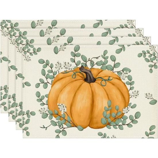 Artoid Mode Lot De 4 Sets De Table D'automne Motif