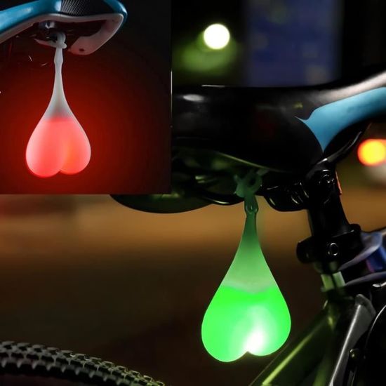Feu Arrière De Vélo En Forme De Cœur LED – étanche, 3 Modes Lumineux, Clip Facile | Sécurité Et Décoration Pour Nuit Et Pluie - 3