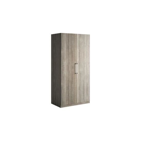 Armoire Chene Gris 2 Portes Bois Battantes 4 Etageres 1 Penderie Dream Achat Vente Armoire De Chambre Armoire Chene Gris 2 Portes Soldes Cdiscount