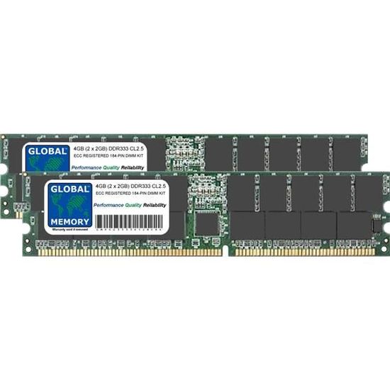 2GB DDR 333MHz PC2700 184-pin RAM Memory - Desktop Computer Memory Upgrade