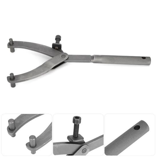 Chrome Vanadium Crochet Clé à Molette Réglable C Outil Serre-écrou 51-121mm