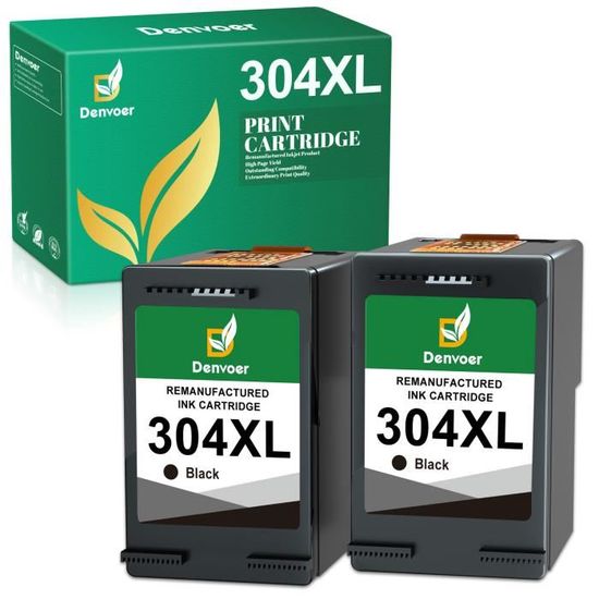 FranceToner Cartouche D'encre Compatible HP 304 XL Noir - Haut Rendement 300 Pages - Pour DeskJet 2600, 3700