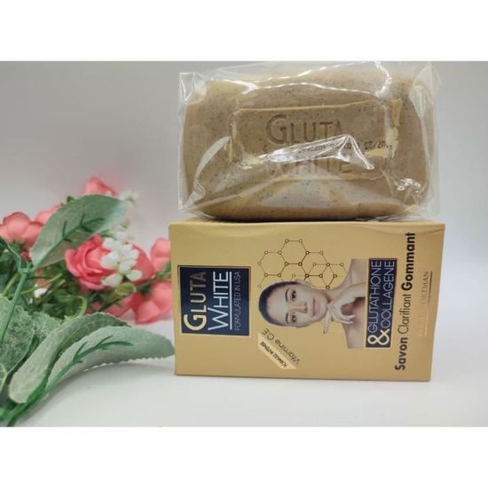 savon glutathione blanchisseur - Gluta White - Nettoie en profondeur - Sans parabène - Visage et corps - Collagène Detoxification Peptides | BPC-157 | Anti Gray Type:Bottle Packaging - Set of 2