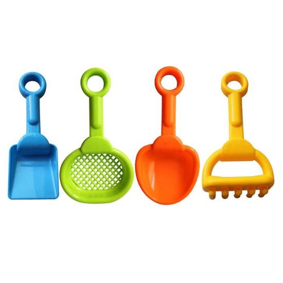 Lot De 10 Pelles De Plage Pour Enfants - Plastique Jaune, Longueur 18 Cm - Jouet Sable, Activités Plage Et Jardin
