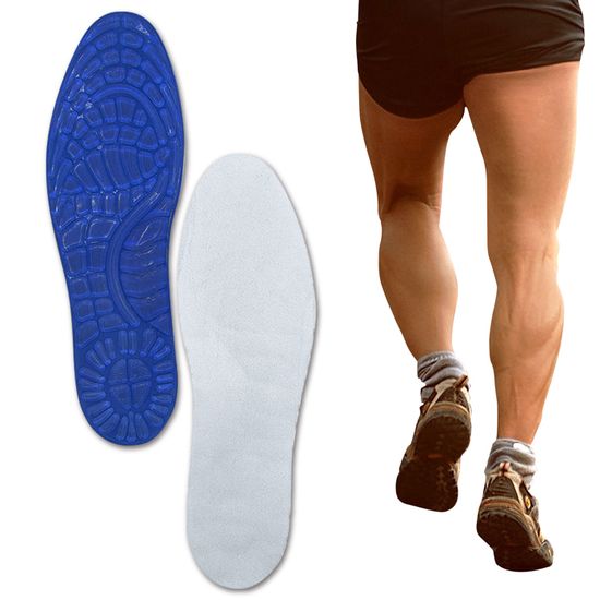 Semelles Orthopédiques Gel KIRZAX - Silicone, Antidérapantes - Soulagent Talon, Voûte Plantaire - Pour Sport, Randonnée - Taille 40-44