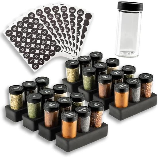 Organiseur De Tiroir à épices Avec 24 Pots à épices Avec Couvercle En