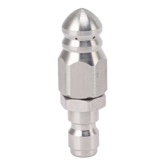 Buse De Nettoyage Pour Tuyaux D'égout - Raccord 6.35mm - Acier Inoxydable - Dégage Les Bouchons Puissants