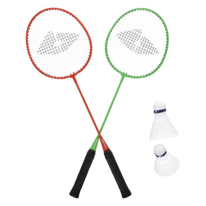 Gcroet Ensemble de Raquettes de Badminton-Ensemble de Badminton pour 4 Personnes avec Filet pour Jardin Ensemble de Badminton /à Configuration Facile pour Adultes Enfants Enfants Famille