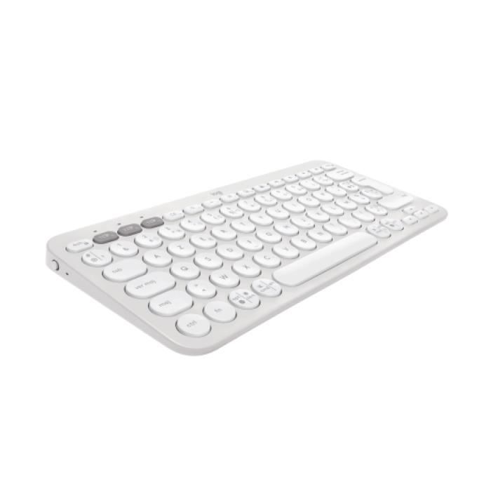 LOGITECH - Clavier sans fil - Pebble Keys 2 K380s - Bluetooth - Bouton Easy-Switch - Blanc - (920-011804)