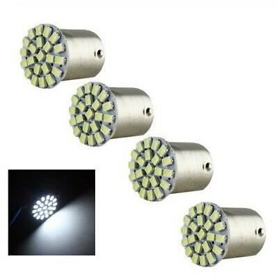 4x Ampoule BA15S 1156 LED P21 W 22SMD 6000K Veilleuse Blanc Xenon Auto moto