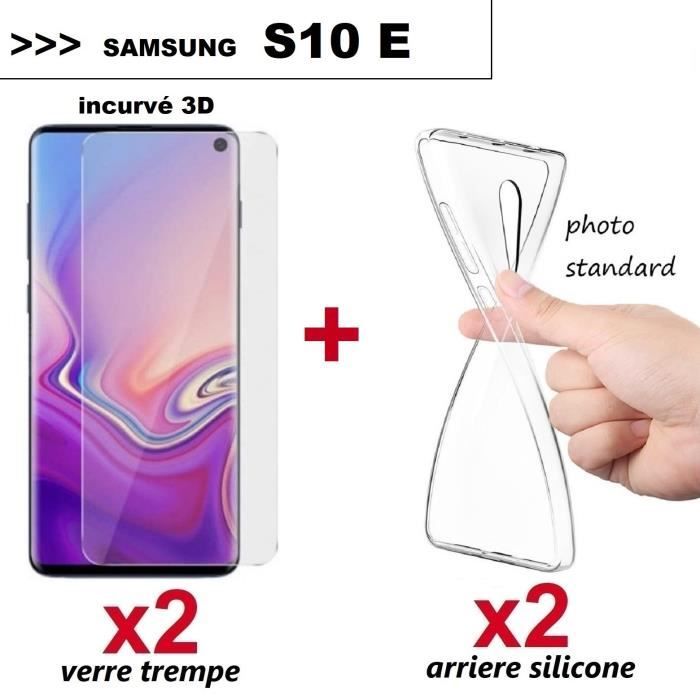 verre trempe + coque gel samsung s10E