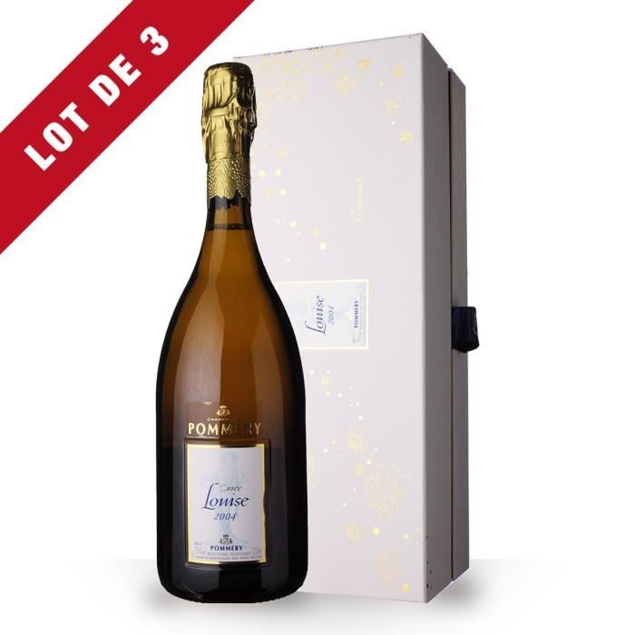 3x Pommery Cuvée Louise 2004 Brut - Coffret - 3x75cl - Champagne