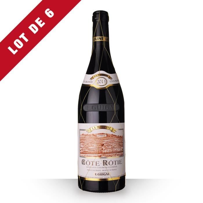 6X E. Guigal La Mouline 2013 Rouge 75cl AOC Côte-Rôtie - Vin Rouge