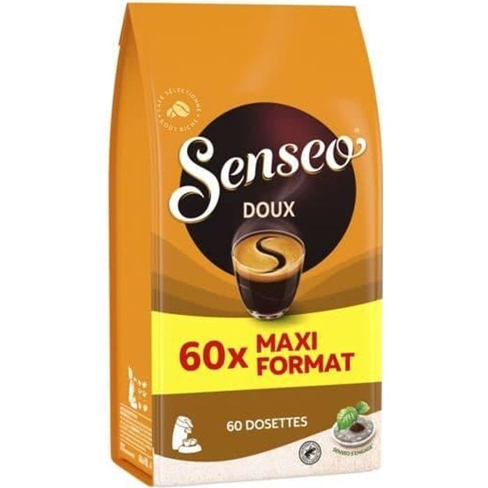 Café dosettes Compatibles SENSEO doux SENSEO la boite de 60 dosettes