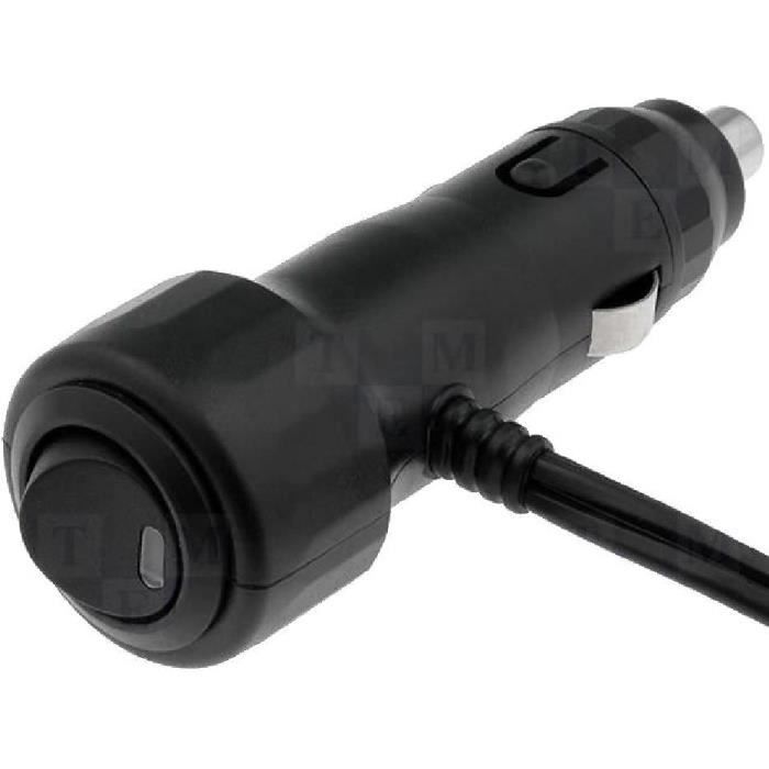 Prise allume-cigare 8A 12V avec interrupteur angulaire 90