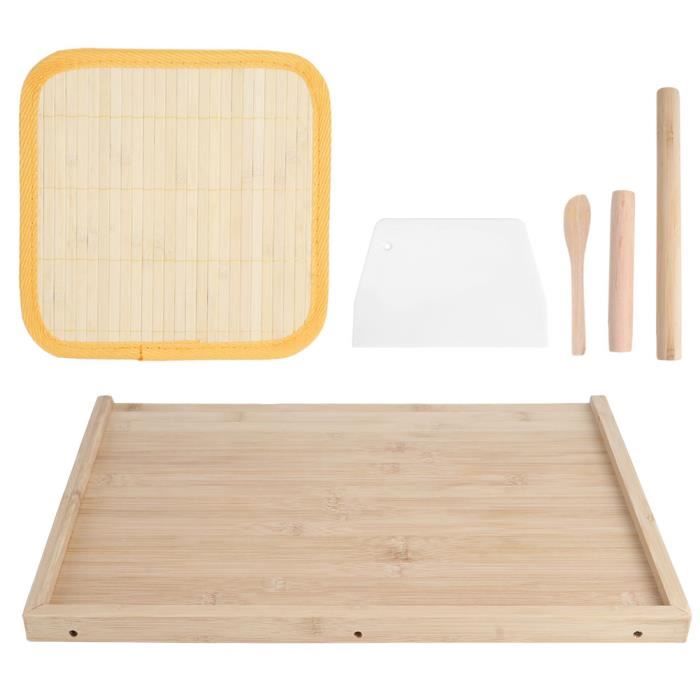 Planche à pâte de coupe-pâte, plan de travail en bambou rouleau à pâtisserie planche à découper alimentaire planche à