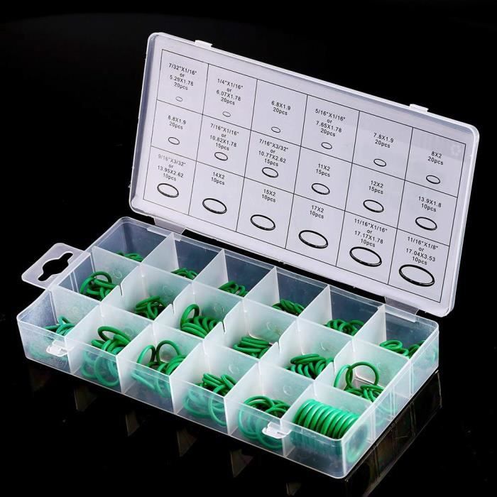 270X 18 Dimension Kit Auto Joint Torique Caoutchouc O-ring Voiture Climatisation Vert AB091
