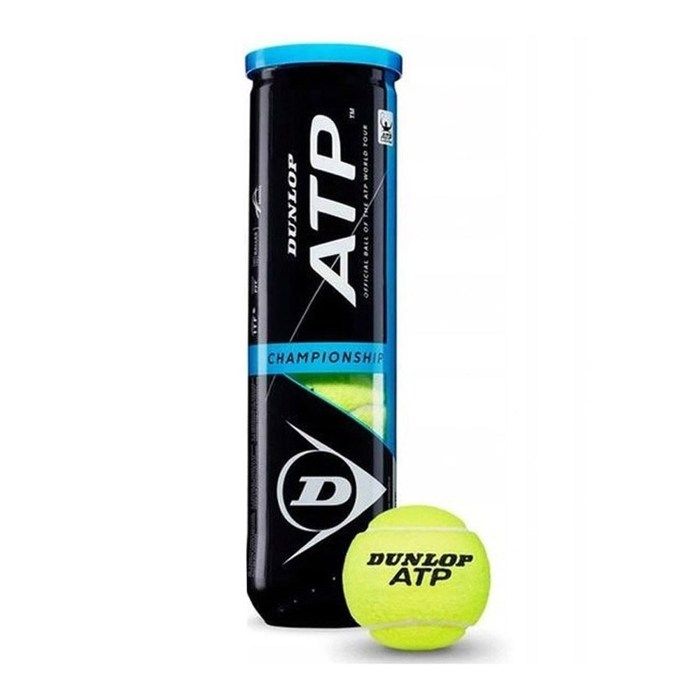 Dunlop balles de tennis ATP caoutchouc/felt jaune 4 pièces