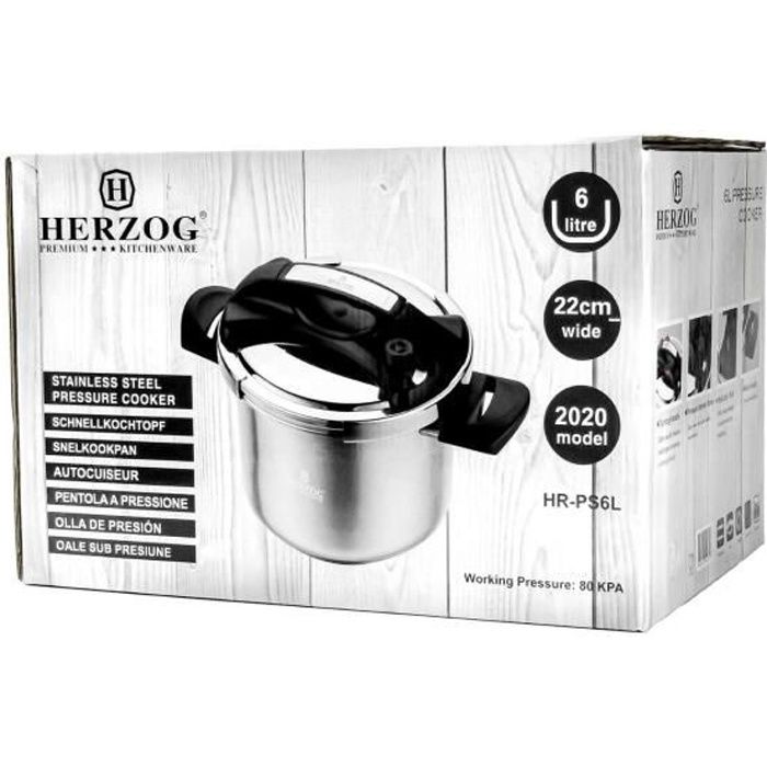 Autocuiseur cocotte minute Ø24cm 6L en acier Inox