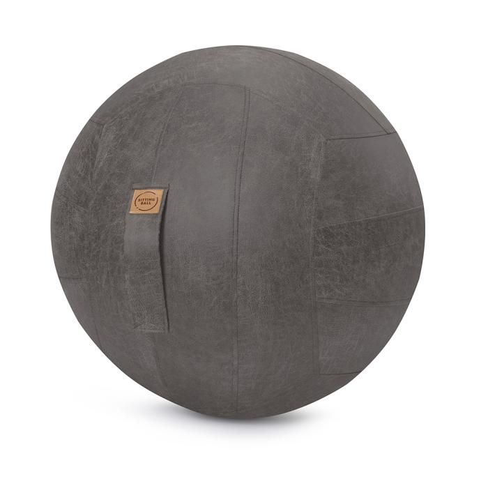Balle de gym gonflable Simili Cuir Anthracite