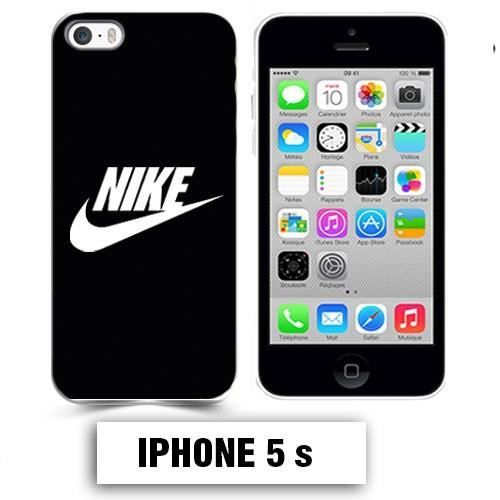 Coque iphone 5 5S logo Nike noir