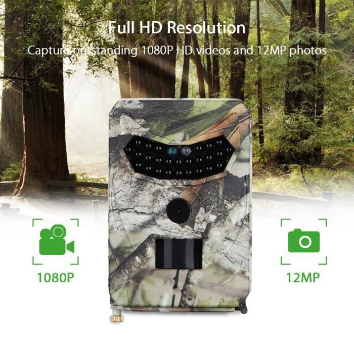 Camera de Chasse 1080P Caméra de Surveillance Étanche 26pcs IR LEDs Vision nocturne 15M Surveillance Camera