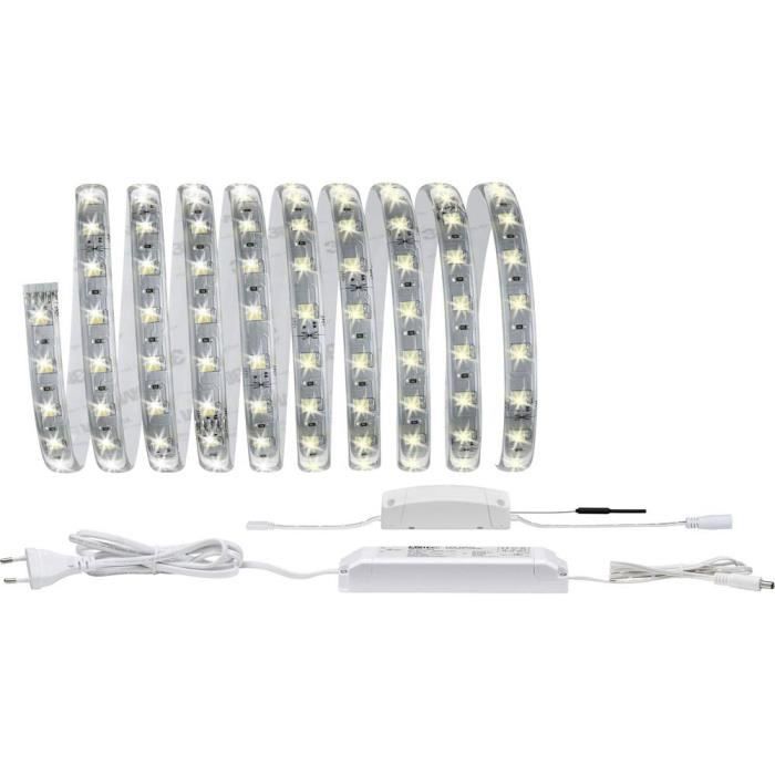 Paulmann Home Bandeau LED (kit de démarrage) Reflex LED intégrée blanc chaud, blanc neutre, blanc lumière du jour blanc 50080
