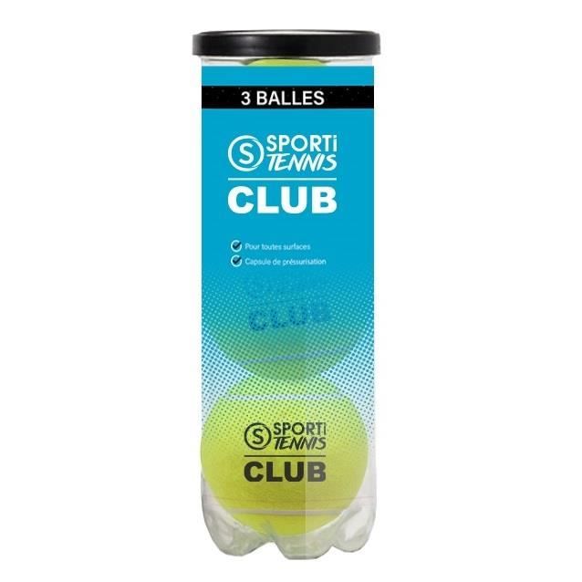 Tube de 3 balles de tennis d'entrainement - jaune - TU - Jaune