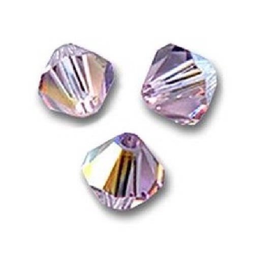50 Perles Toupies Swarovski® 4mm LIGHT AMETHYST AB