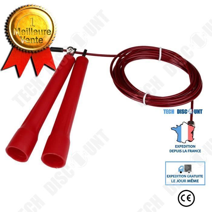 TD® Corde à Sauter Fine - Réglable Fitness Cardio Exercice Crossfit Sport Équipement de fitness-Sport Salle