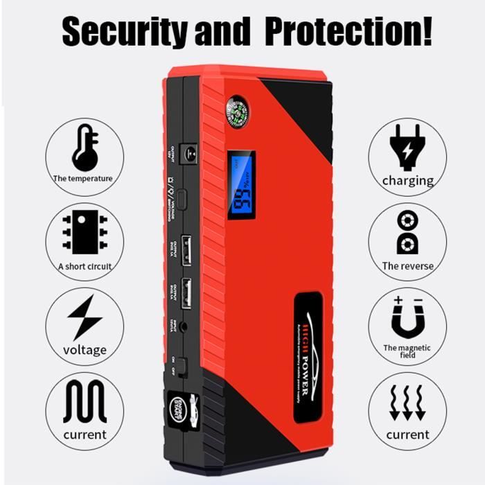99800mAh 1200A Booster Batterie Démarrage De Voiture Jump Starter Portable PRISE EU