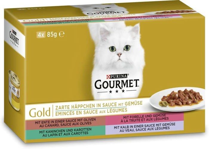 Pâtée pour Chat - GOURMET - 5100308 - Or Doublure Zarte - 4 saveurs - 12 x 85g Pâtée pour Chat - GOURMET - 5100308 - Or Doublure Zarte - 4 saveurs - 12 x 85g