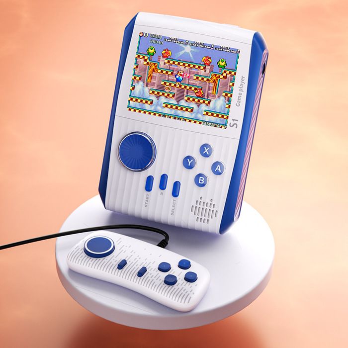 Console De Jeu Portable Rétro - 156 Jeux Intégrés, écran 3,5 Pouces, Batterie Rechargeable 2000mAh - Cadeau Enfant (blanc)
