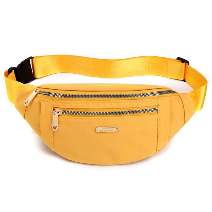 Sac Banane Femme - Nylon Imperméable 22x14x8 Cm - Sangle Réglable Pour Sport, Voyage Et Randonnée - Couleur Marine