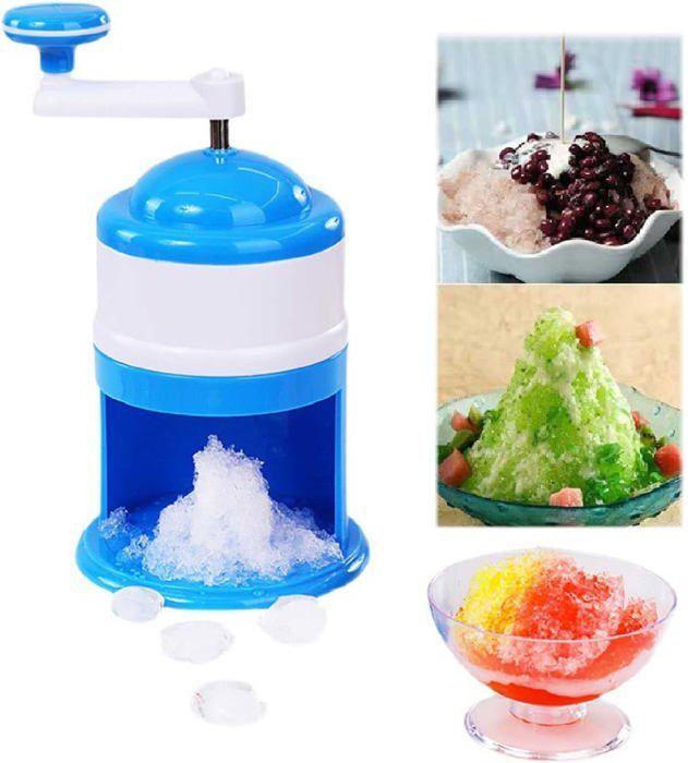 Machine à glace pilée portable - Machine à smoothie aux fruits manuelle Mini machine à glace pilée domestique Petit broyeur à glace