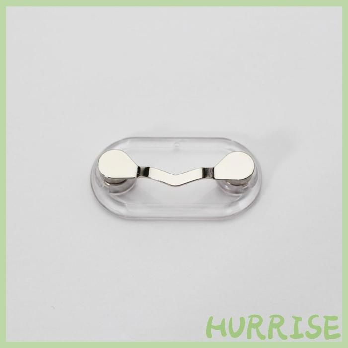 4 Porte-Lunettes Magnétiques DBAILY - Support Clip Pour Lunettes, Badges Et Accessoires, Noir & Argent