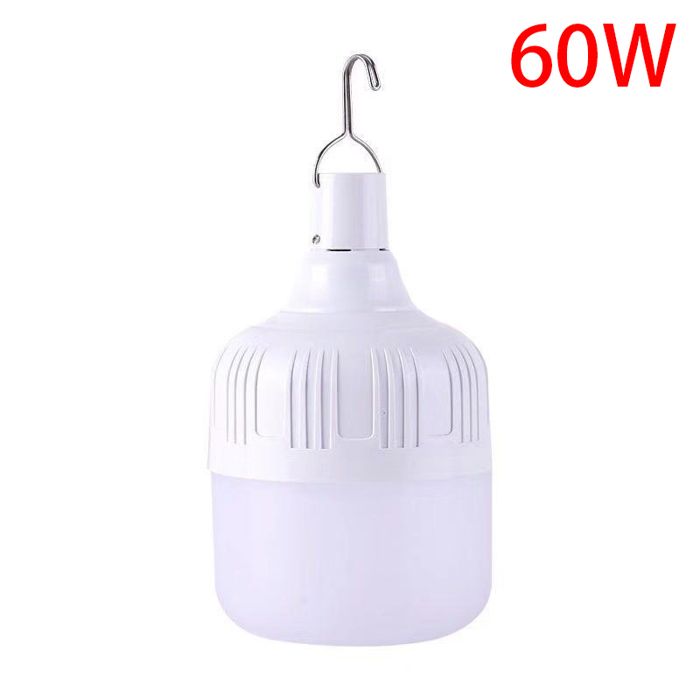Lampe de camping LED 60 W rechargeable et portable ampoule durgence pour lextérieur(Trois niveaux de gradation)