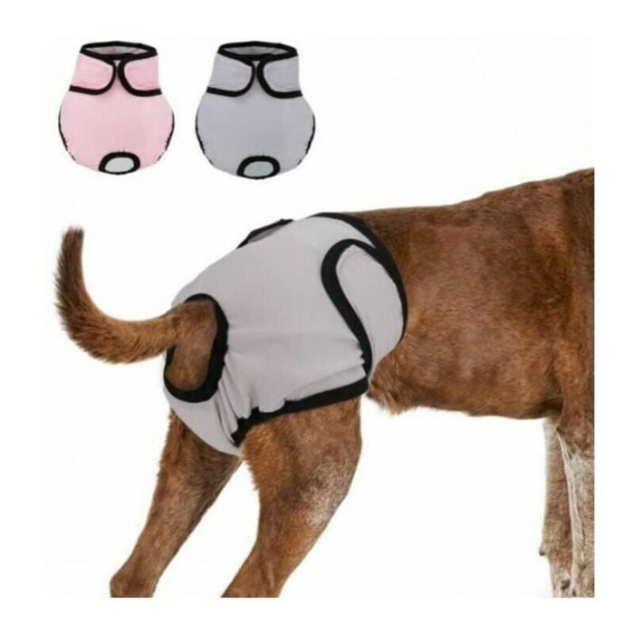 Comparer les prix de 2 Pièces 37-55CM Couche Réutilisable Pour Chien Culotte Physiologique Culotte Hygiénique Lavable Short Absorbant - Type -LPou