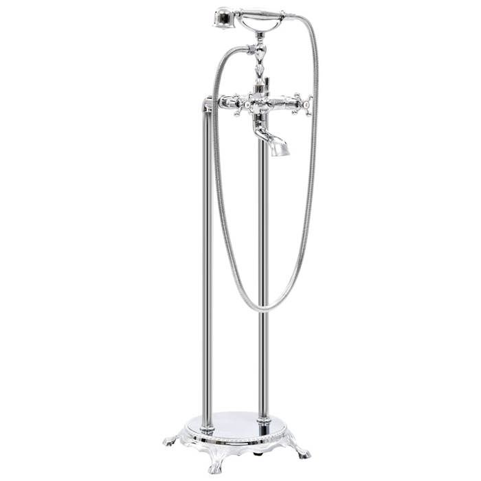Robinet de baignoire sur pied vidaXL Acier inoxydable 995 cm Doré - vue 2