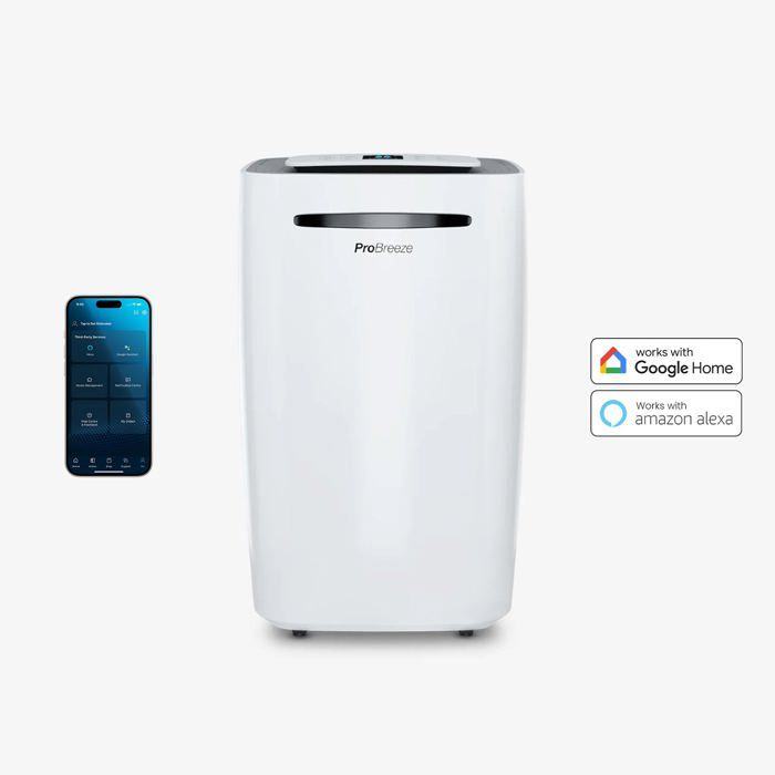 Déshumidificateur - PRO BREEZE - 25L Smart - Extraction 25L/jour - Contrôle intelligent - Mode linge