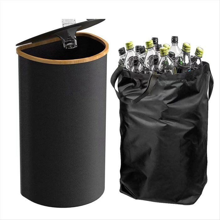 Poubelle de Recyclage pour la Cuisine Poubelle avec 1 Sac Intérieur Amovible et Réutilisable Grande Poubelle de Recyclage avec